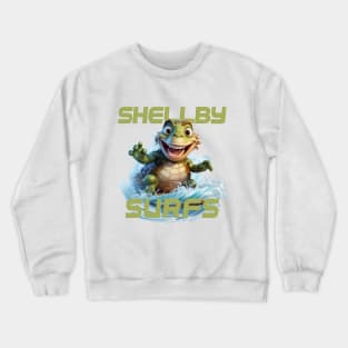 Aquatic Glide Waves Surfing Tee "Shellby" Crewneck Sweatshirt